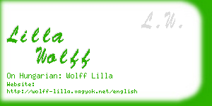 lilla wolff business card